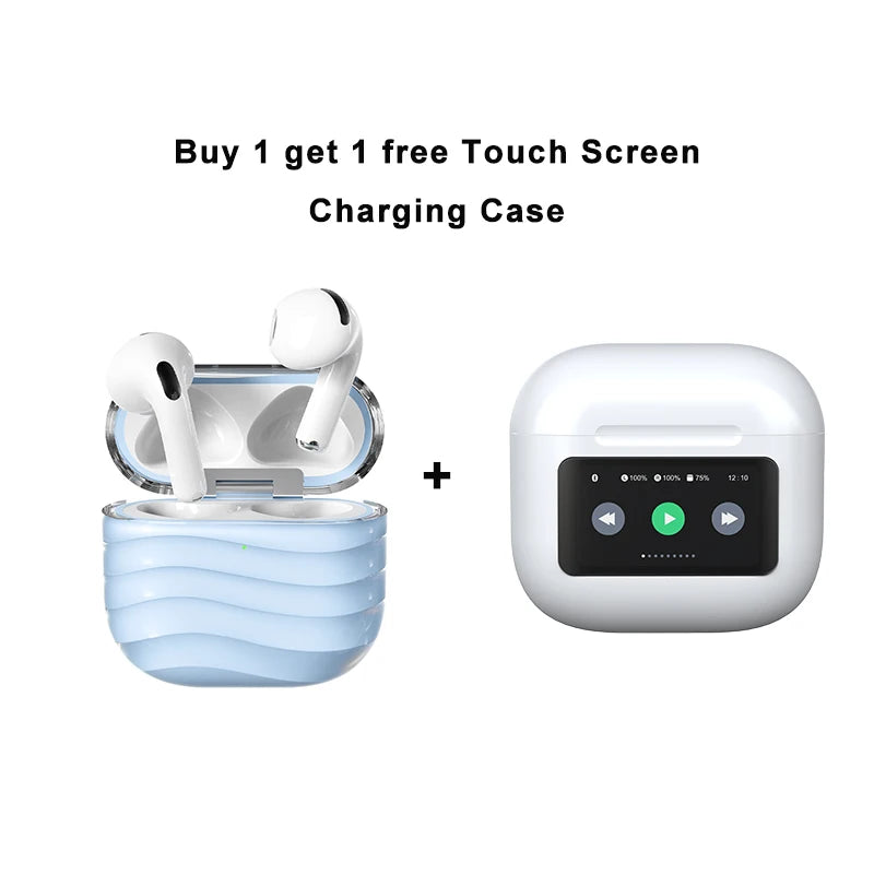 W&O T17-2 TWS Noise Reduction Earphone Bluetooth Headphones Wireless Headset HIFI Earbuds Extra Charging Case with Touch Screen