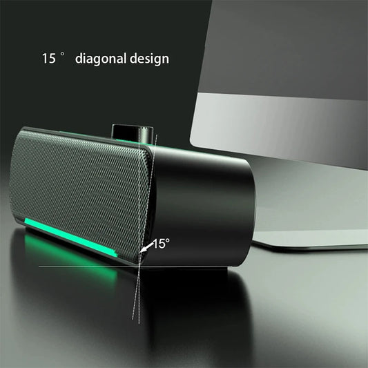 Computer Speaker Surround Soundbar Speaker Wired Loudspeaker Stereo Subwoofer Sound bar for Laptop PC Gamer