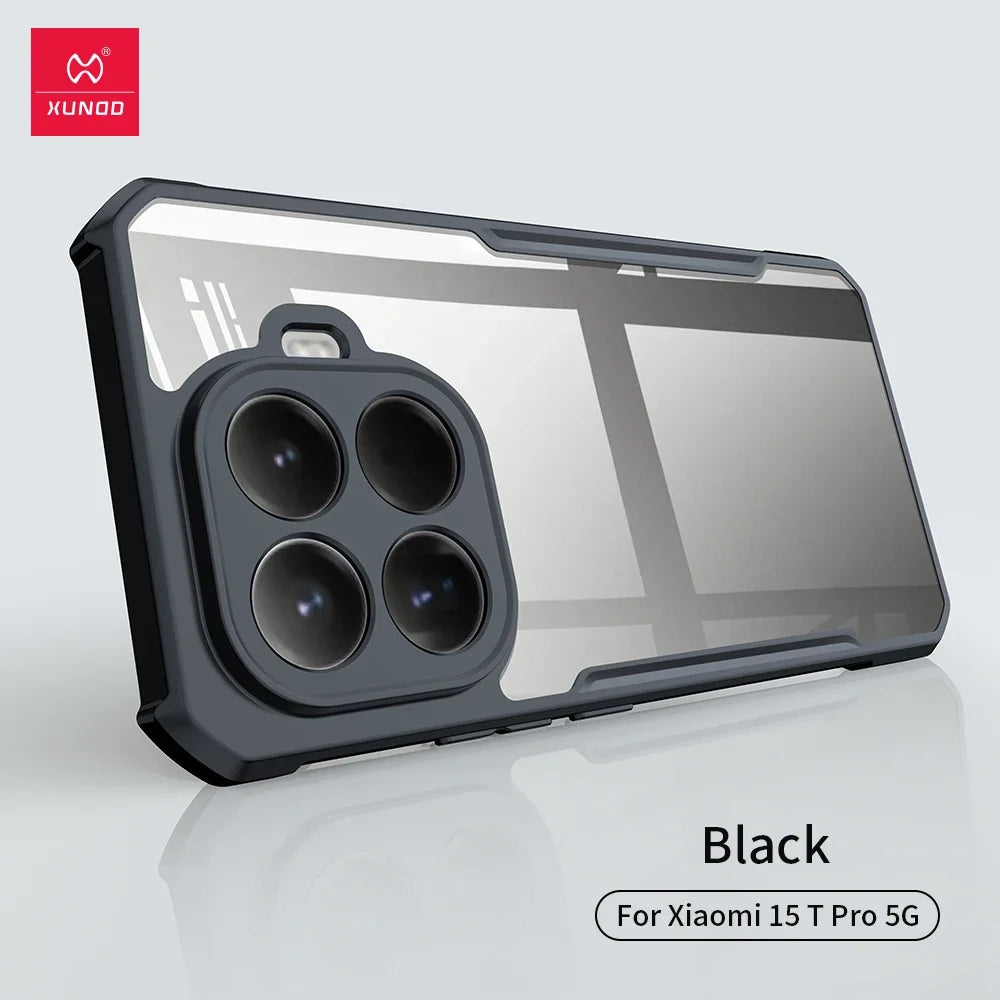 For Xiaomi 15T Case For Xiaomi 15T Pro Transparent Phone Cover Shockproof Bumper Protective Cases Luxury Case NonYellowing
