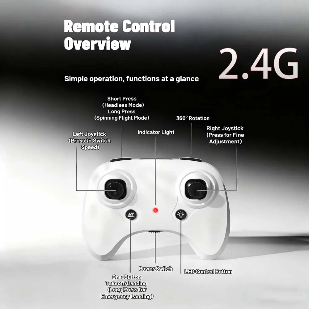 One Key Takeoff Landing RC Drone 2.4G Anti-Drop Mini Racing Quadcopter with Colorful LED Lights Kids Flying Gift Toy 2026 New