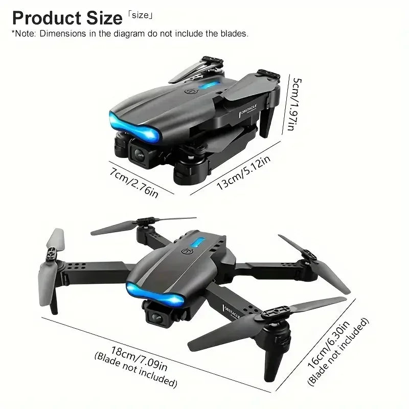 E99Pro 4K FPV Drone with 1080P Wide-Angle Camera, WiFi Real-Time Transmission, Foldable & Altitude Hold Upgrade Perfect Gift