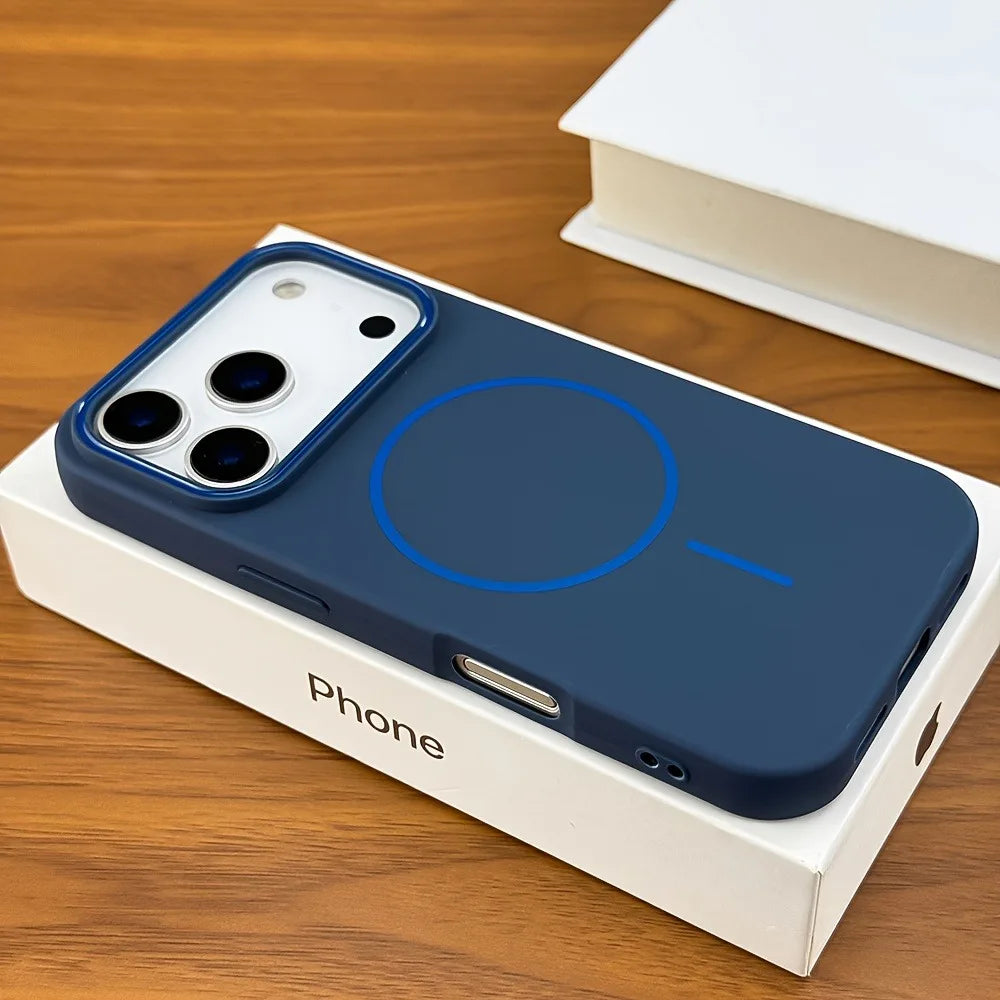Luxury Matte Magnetic Phone Case For iPhone 17 16 15 14 13 12 Pro Max 16 Plus 17Pro 17 Air Magsafe Wireless Charge Hard PC Cover