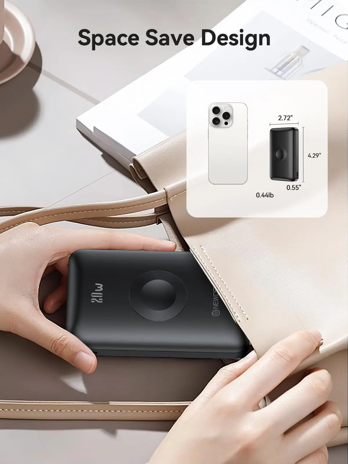 Magnetic Power bank 10000mAh Wireless Portable Charger For iPhone 17 16 15 14/Apple Watch 20W USB C Fast Charging Battery Pack