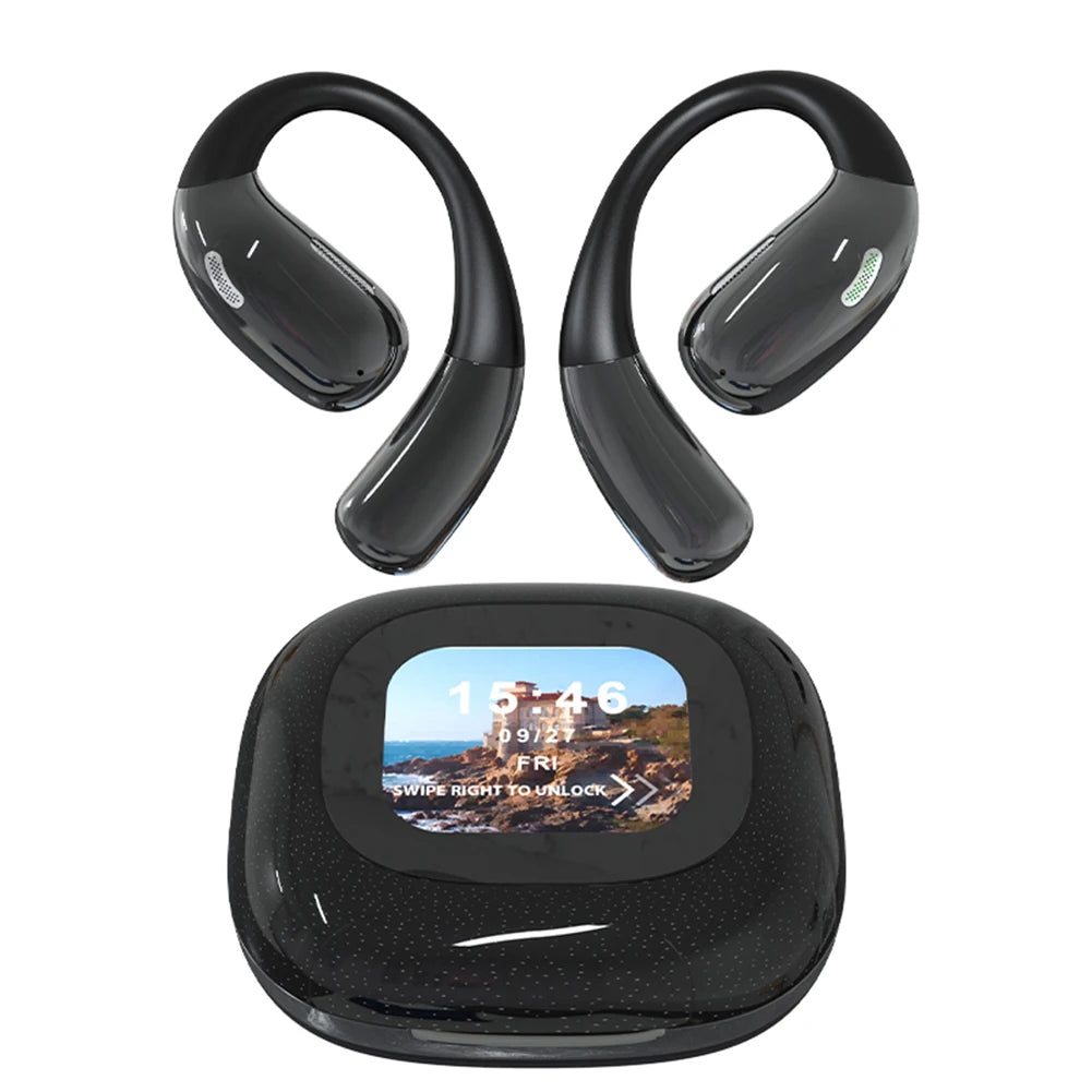 Earhook Sports Headphones Bluetooth-Compatible 5.3 Noise Cancelling Wireless Earbuds Sport Earphones for Running Driving Working