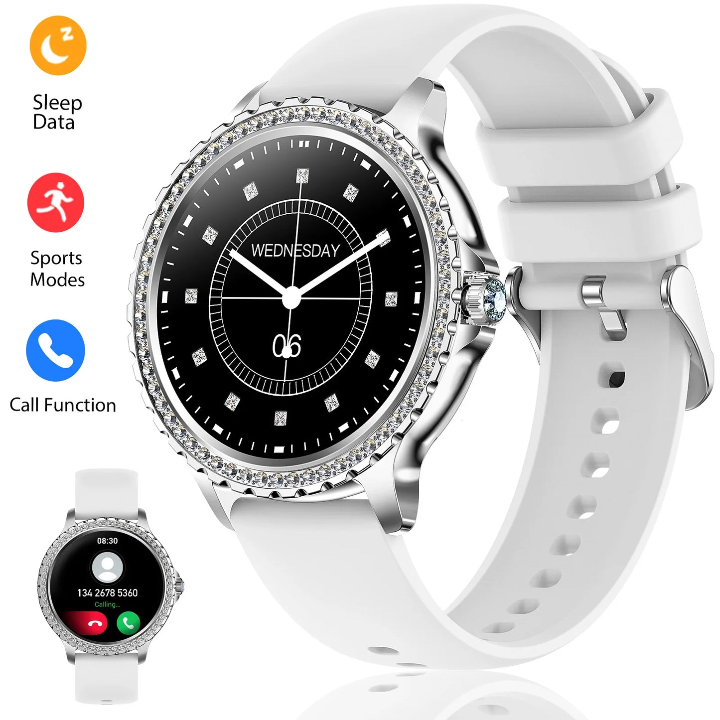 LaNikar Smart Watch for Women Smartwatch Fitness Tracker Watch with Heart Rate/Sleep Monitor/Pedometer for iPhone Android Phones