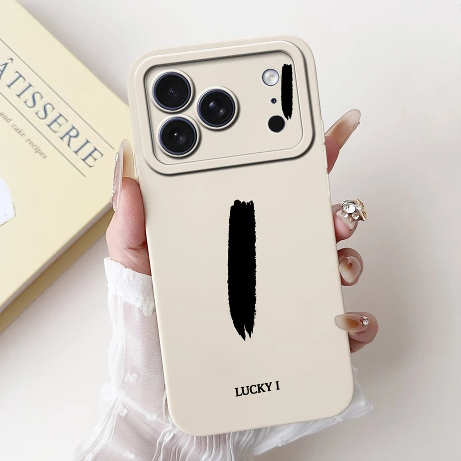 For Apple iPhone 17 Pro Max Case New Lucky Letters Cover Soft Silicone Phone Case For iPhone 17 Air iPhone17 Pro Back Cover Bags