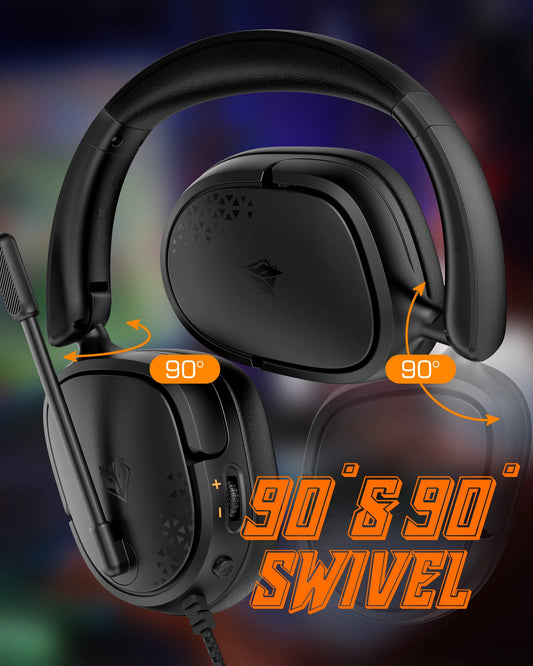 NUBWO HG04L Gaming Headset 3.5mm Jack Clear Unidirectional Mic Soft Memory Earmuffs for PS5/PS4 Xbox Series X|S/Xbox One Switch