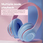 Fashion Wireless BT Headphone with Microphone Wired Memory Card Support Headset for Phone Tablet PC Laptop