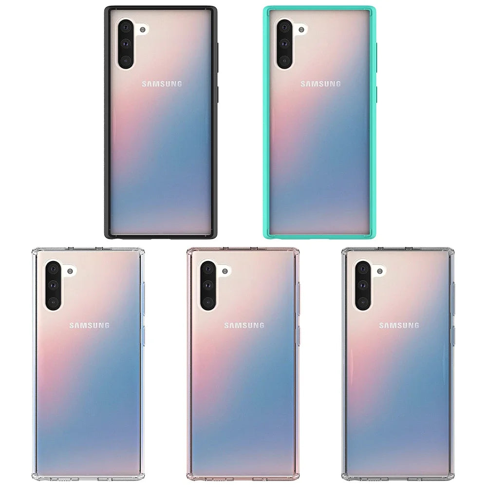 Soft TPU Frame + Transparent Hard PC Back Cover Shockproof Crystal Clear Phone Case For Samsung Galaxy Note 10 Pro Note10 Plus