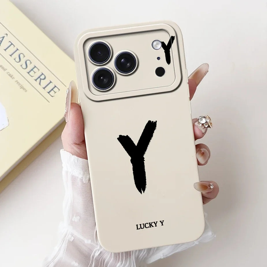 For Apple iPhone 17 Pro Max Case New Lucky Letters Cover Soft Silicone Phone Case For iPhone 17 Air iPhone17 Pro Back Cover Bags