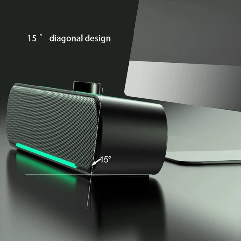 Computer Speaker Surround Soundbar Speaker Wired Loudspeaker Stereo Subwoofer Sound bar for Laptop PC Gamer