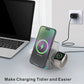 25W 3in1 Magnetic Wireless Charger Stand Fast Charging Dock for iPhone 16 15 14 13 Max Samsung S23 S22 S24
