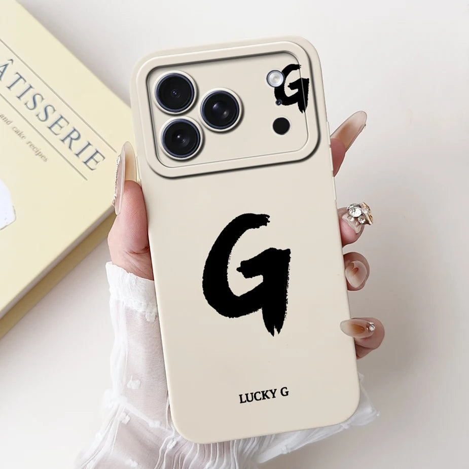 For Apple iPhone 17 Pro Max Case New Lucky Letters Cover Soft Silicone Phone Case For iPhone 17 Air iPhone17 Pro Back Cover Bags