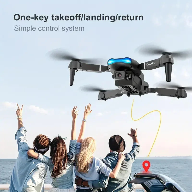 E99Pro 4K FPV Drone with 1080P Wide-Angle Camera, WiFi Real-Time Transmission, Foldable & Altitude Hold Upgrade Perfect Gift