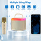 Mini Karaoke Machine，Portable Bluetooth Speaker with 2 Wireless Microphones,Birthday Gifts Suitable for Girls Aged 4 to 12