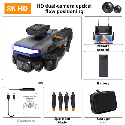 P18 Drone Brushless Motor 8K 5G HD Triple Camera Optical Flow Positioning GPS Obstacle Avoidance RC Quadcopter Toys Gift