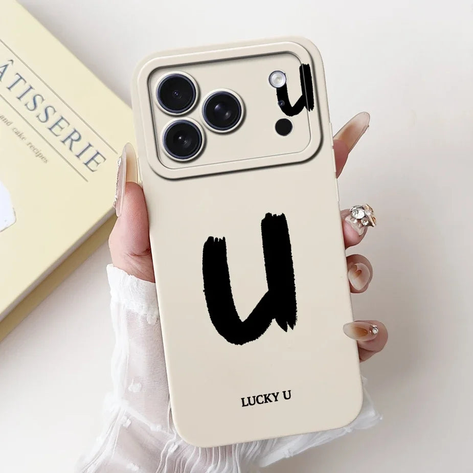 For Apple iPhone 17 Pro Max Case New Lucky Letters Cover Soft Silicone Phone Case For iPhone 17 Air iPhone17 Pro Back Cover Bags