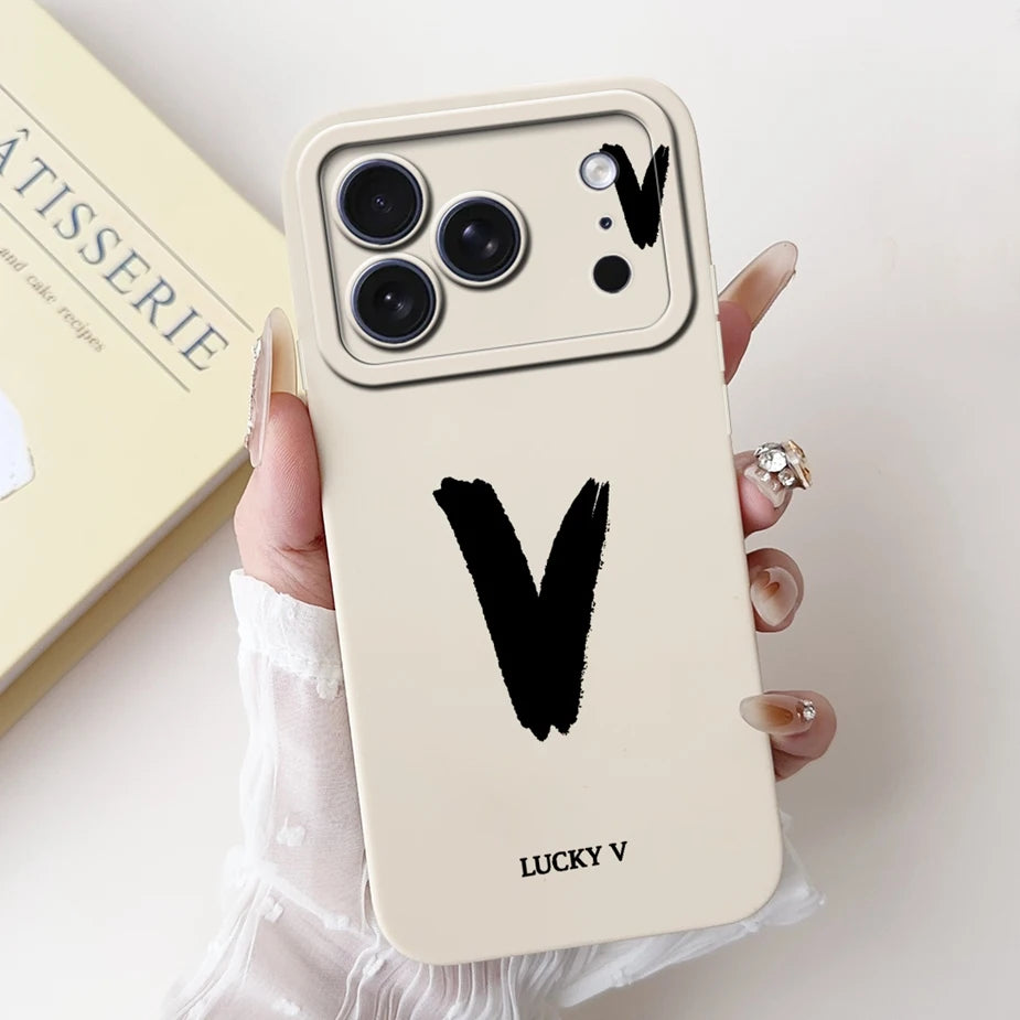 For Apple iPhone 17 Pro Max Case New Lucky Letters Cover Soft Silicone Phone Case For iPhone 17 Air iPhone17 Pro Back Cover Bags