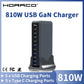 810W GaN Charger USB C Fast Desktop 10-port USB Type C PD3.1 Charger Fast Charging for iPhone Samsung Xiaomi Macbook