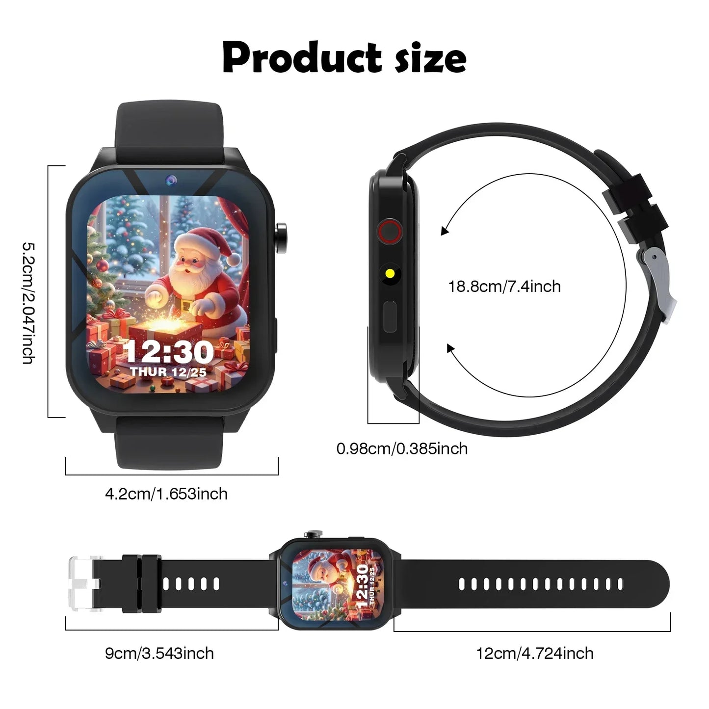 Kids Games Smart Watch 18 Games Camera Waterproof Flashlight Sleep Monitoring For Birthday Holiday Gift Boy Girl Children