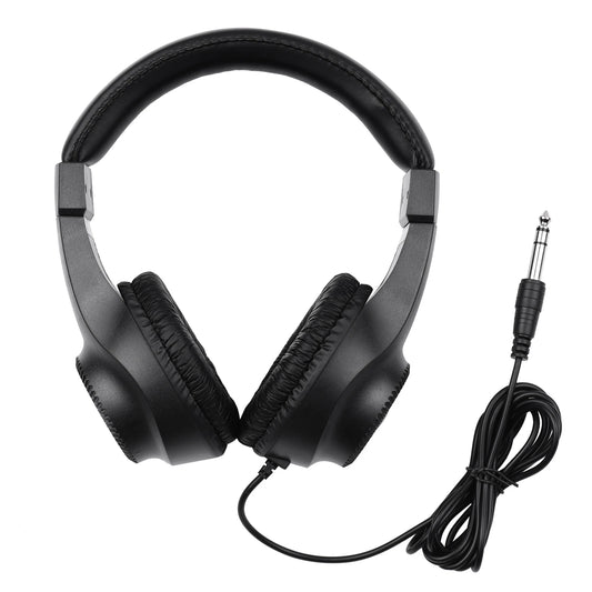 【New】Wired Headset Self Adjusting Headband 6.5mm Single Jack Stereo Monitoring Headphone for Electronic Musical Instruments