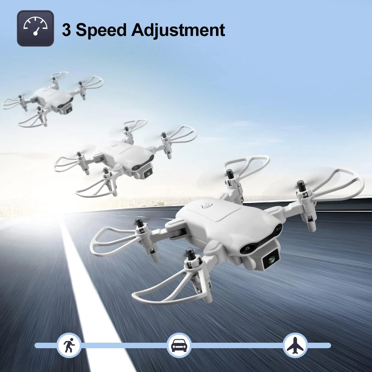 4DRC V9 Mini Drone with 4K 1080P HD Camera WiFi FPV RC Drones Air Pressure Altitude Hold Foldable Quadcopter Dron Gift Toys Gray