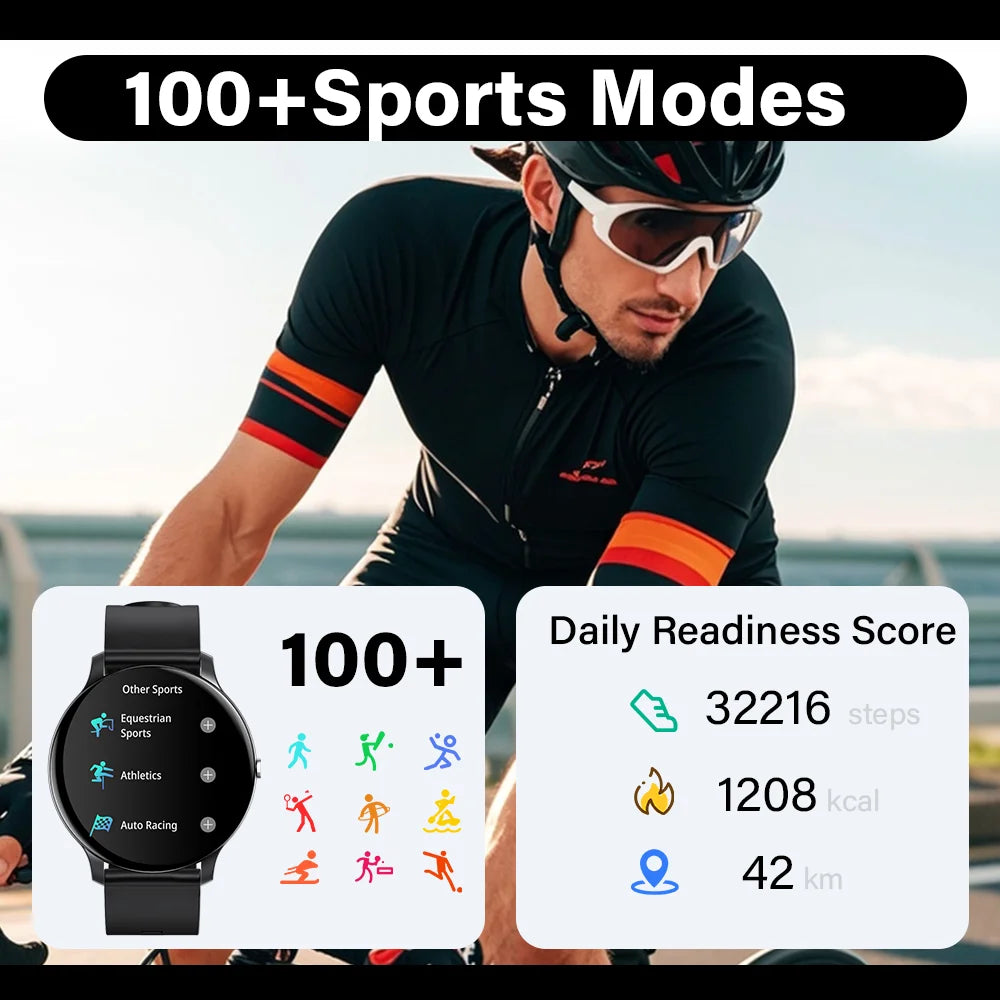 G.L Wear 2025 Women's Smartwatch Bluetooth Talk 1.46 Touch Screen Men's Smartwatch Health Monitoring IP68 Waterproof Fitness