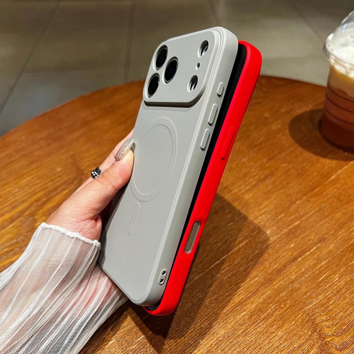 for iPhone 17 Pro Max 17 Air Case Magnetic Cover Mag-safe Liquid Silicone Lining All-round Camera ProtectPlease note phone model