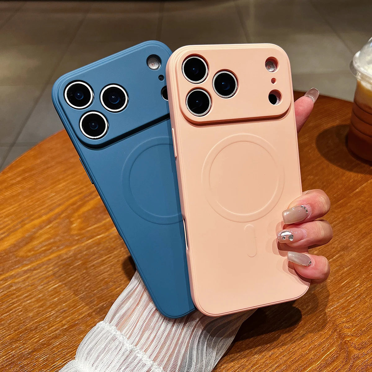 for iPhone 17 Pro Max 17 Air Case Magnetic Cover Mag-safe Liquid Silicone Lining All-round Camera ProtectPlease note phone model
