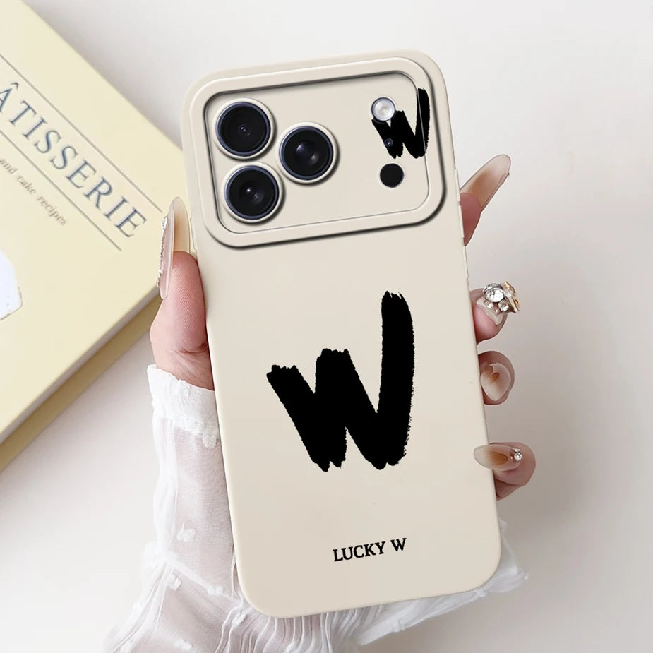 For Apple iPhone 17 Pro Max Case New Lucky Letters Cover Soft Silicone Phone Case For iPhone 17 Air iPhone17 Pro Back Cover Bags