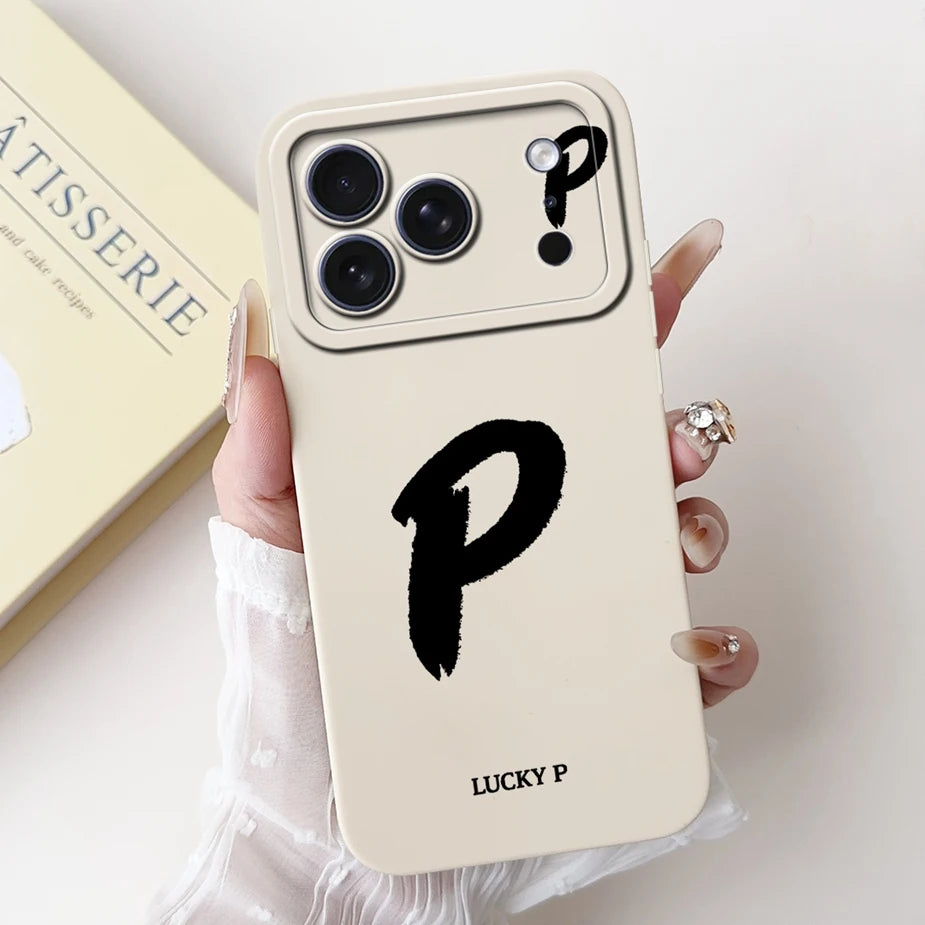 For Apple iPhone 17 Pro Max Case New Lucky Letters Cover Soft Silicone Phone Case For iPhone 17 Air iPhone17 Pro Back Cover Bags