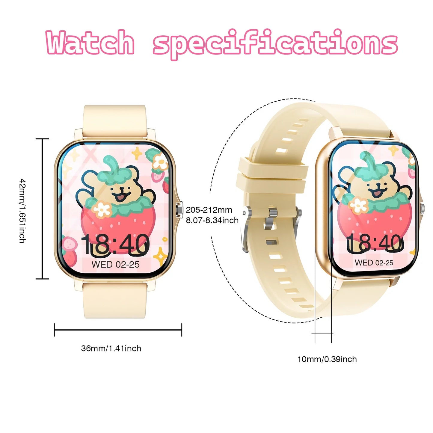 Kids' Smart Watch With Wireless Calling, Multi-Sport Modes,Sports Watch For Iphone/Android