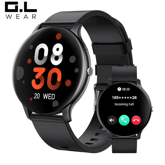 G.L Wear 2025 Women's Smartwatch Bluetooth Talk 1.46 Touch Screen Men's Smartwatch Health Monitoring IP68 Waterproof Fitness