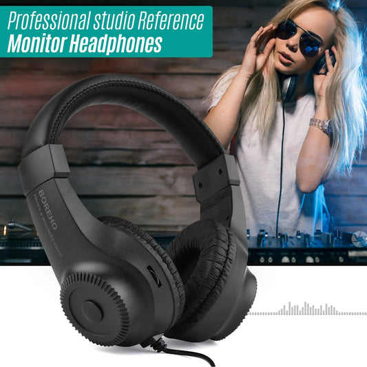 【New】Wired Headset Self Adjusting Headband 6.5mm Single Jack Stereo Monitoring Headphone for Electronic Musical Instruments