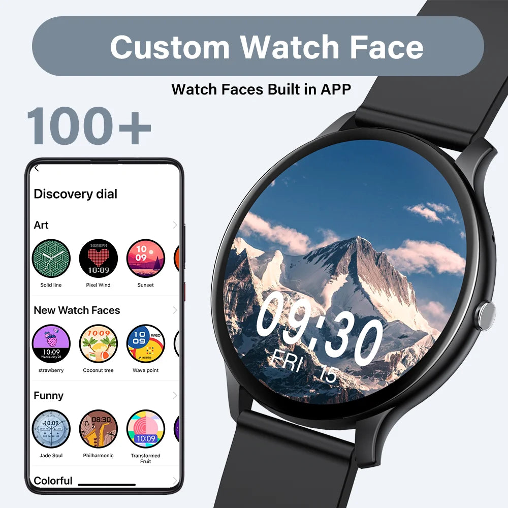 G.L Wear 2025 Women's Smartwatch Bluetooth Talk 1.46 Touch Screen Men's Smartwatch Health Monitoring IP68 Waterproof Fitness