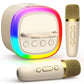 Mini Karaoke Machine，Portable Bluetooth Speaker with 2 Wireless Microphones,Birthday Gifts Suitable for Girls Aged 4 to 12