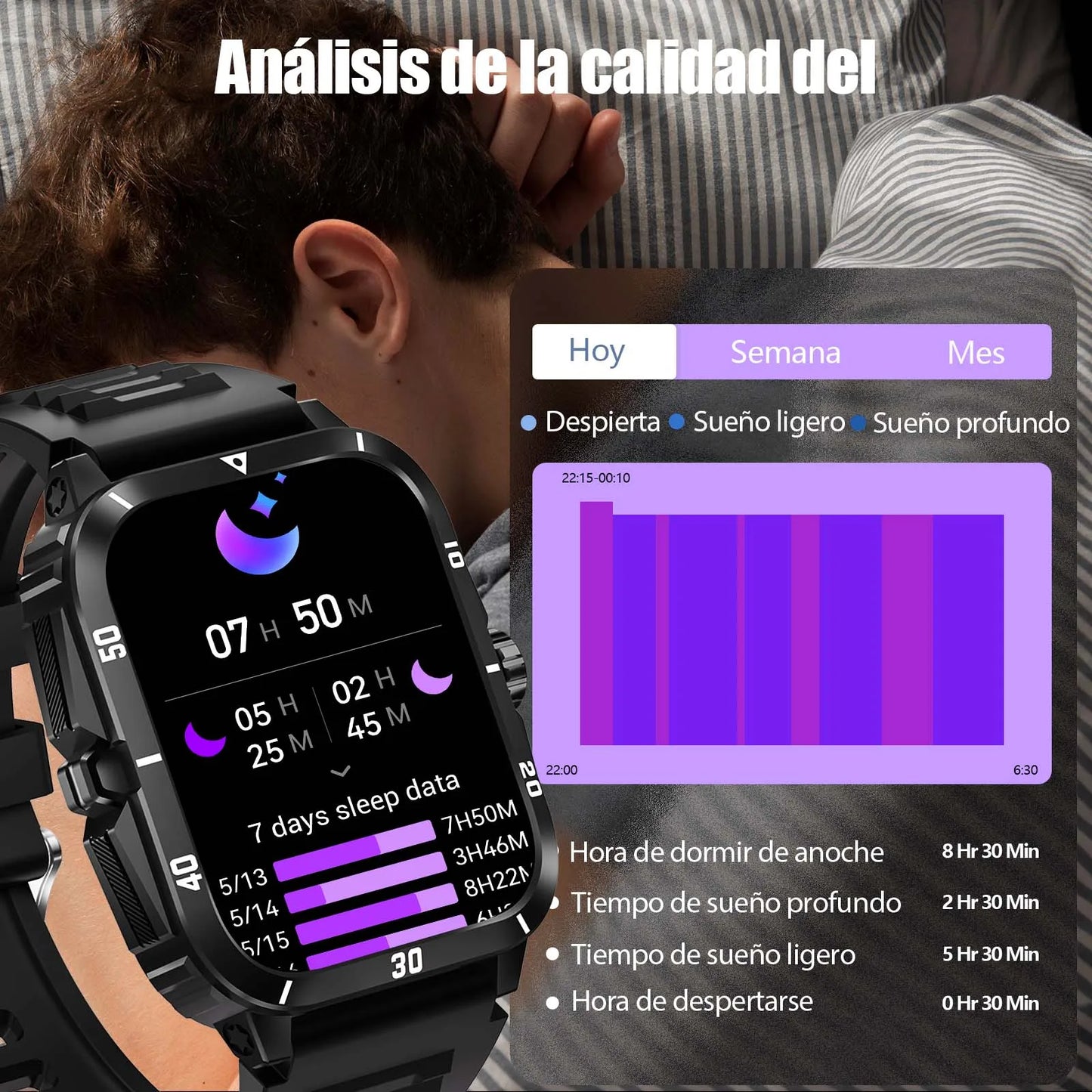 LaNikar Smart Watch 3ATM Waterproof  IPS Screen Military KT71 Men 100+ Sport Mode Heart Rate Blood Pressure For Huawei Xiaomi