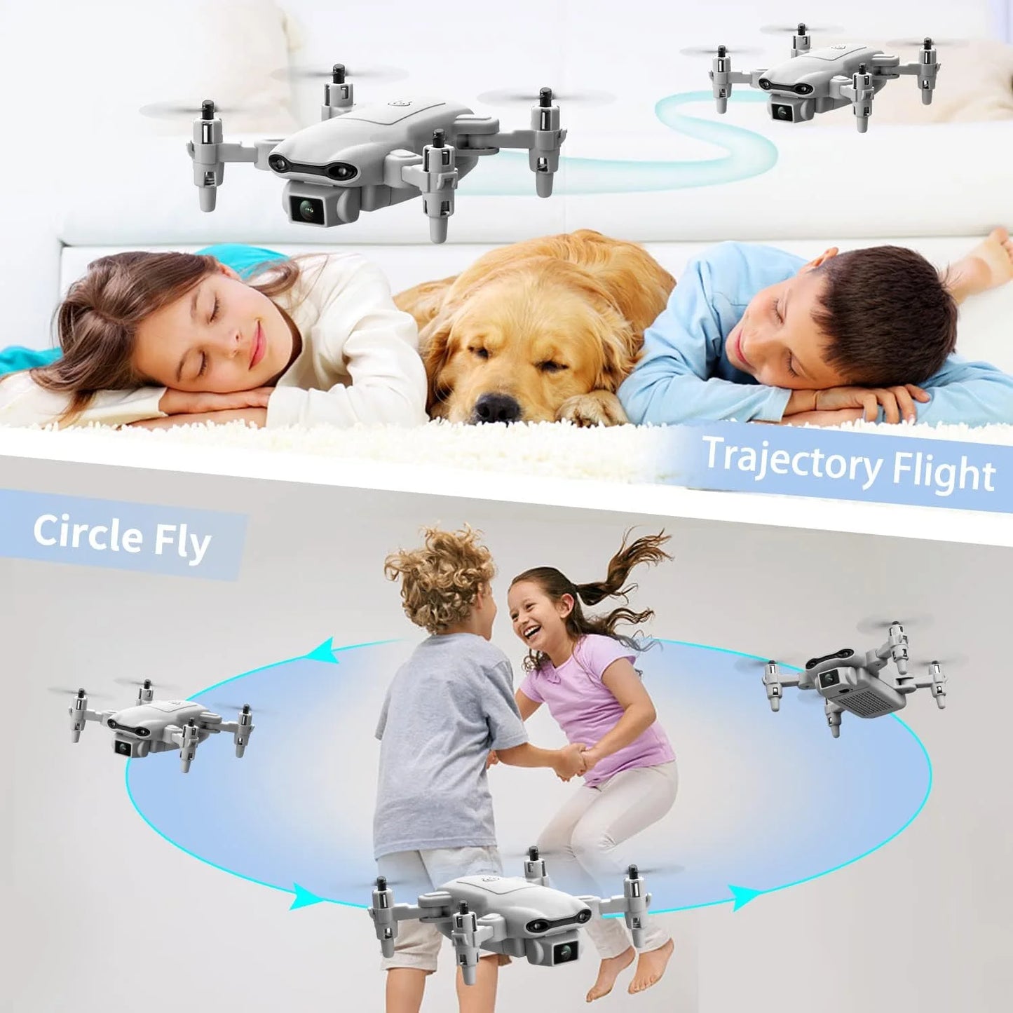 4DRC V9 Mini Drone with 4K 1080P HD Camera WiFi FPV RC Drones Air Pressure Altitude Hold Foldable Quadcopter Dron Gift Toys Gray