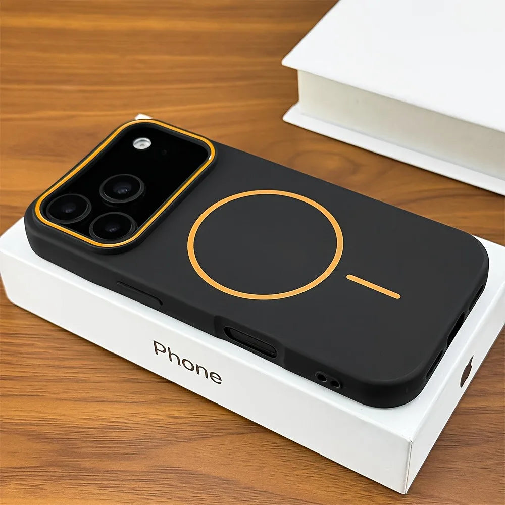 Luxury Matte Magnetic Phone Case For iPhone 17 16 15 14 13 12 Pro Max 16 Plus 17Pro 17 Air Magsafe Wireless Charge Hard PC Cover