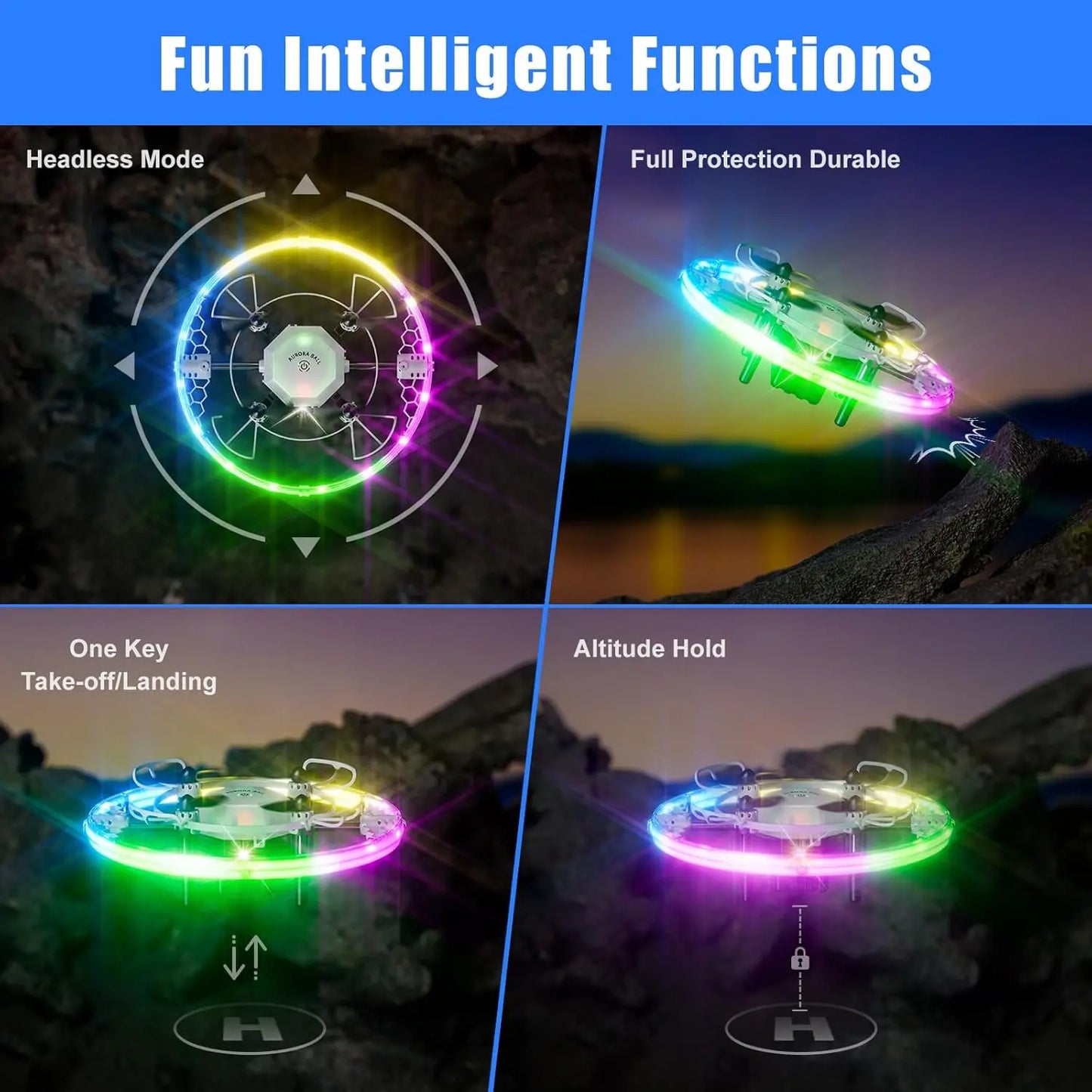 Mini RC Drone for Kids with LED Lights, 360 Flip, and Altitude Hold - Ideal Gift for Ages 8-12