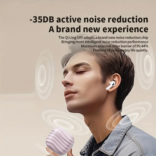 W&O T17-2 TWS Noise Reduction Earphone Bluetooth Headphones Wireless Headset HIFI Earbuds Extra Charging Case with Touch Screen