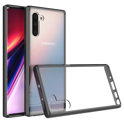 Soft TPU Frame + Transparent Hard PC Back Cover Shockproof Crystal Clear Phone Case For Samsung Galaxy Note 10 Pro Note10 Plus