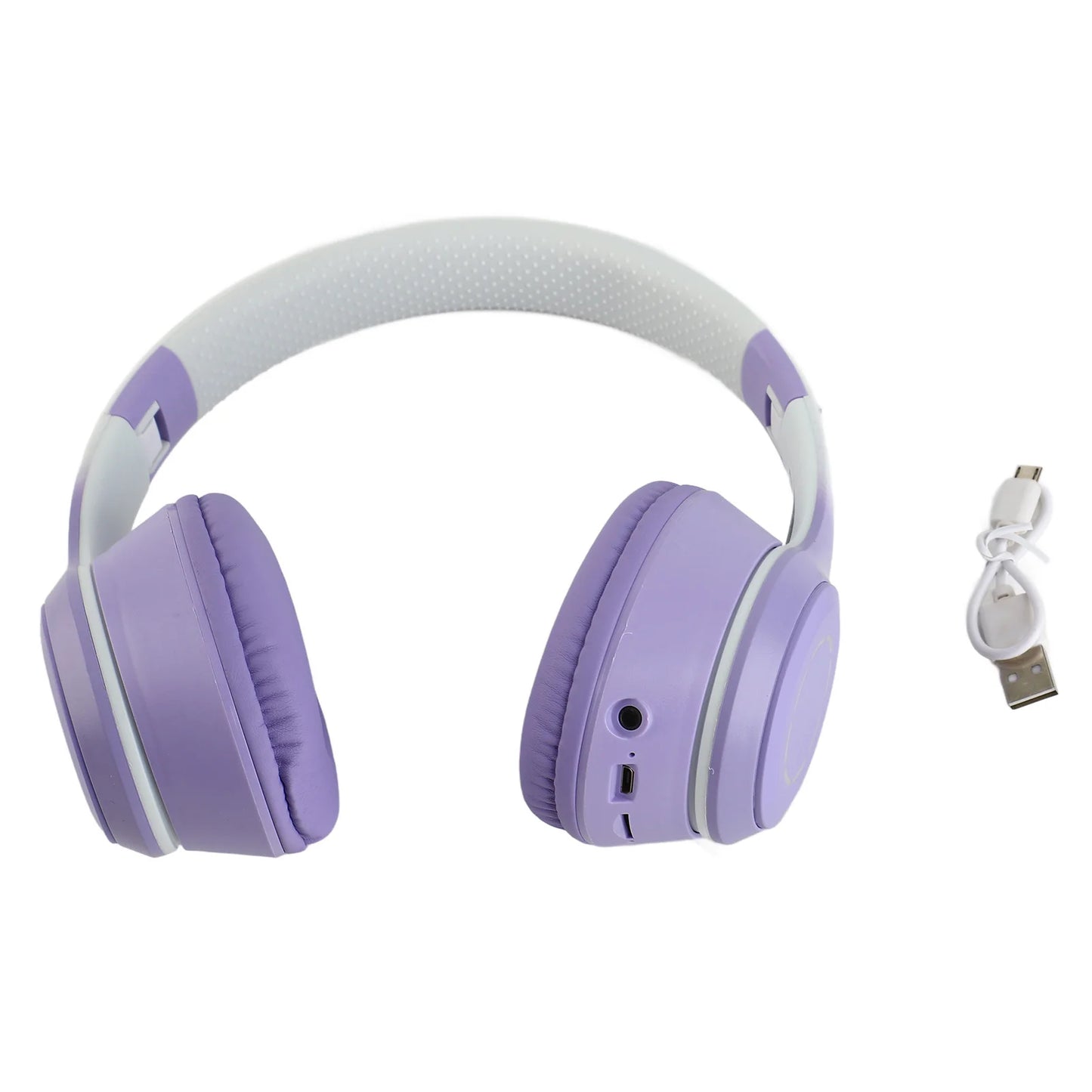 Fashion Wireless BT Headphone with Microphone Wired Memory Card Support Headset for Phone Tablet PC Laptop