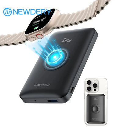 Magnetic Power bank 10000mAh Wireless Portable Charger For iPhone 17 16 15 14/Apple Watch 20W USB C Fast Charging Battery Pack