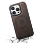 Magnetic Case for iPhone 16 15 14 13 12 Pro Max Plus Vintage Leather Cover for Magsafe Anti-konck Soft Shell iP16 Phone ./\';p