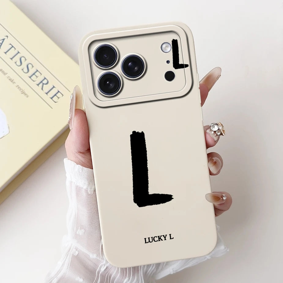 For Apple iPhone 17 Pro Max Case New Lucky Letters Cover Soft Silicone Phone Case For iPhone 17 Air iPhone17 Pro Back Cover Bags
