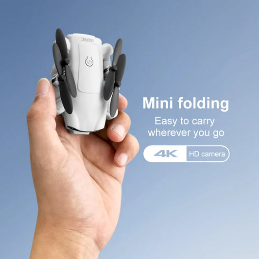 4DRC V9 Mini Drone with 4K 1080P HD Camera WiFi FPV RC Drones Air Pressure Altitude Hold Foldable Quadcopter Dron Gift Toys Gray