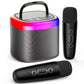 Mini Karaoke Machine，Portable Bluetooth Speaker with 2 Wireless Microphones,Birthday Gifts Suitable for Girls Aged 4 to 12
