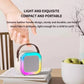 Mini Bluetooth Karaoke Speaker with Mic Portable LED Light Sound Box Music Player Family Singing Kids Gift