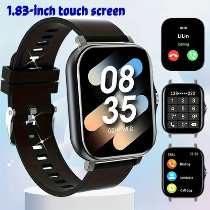 1.83-Inch Smartwatch for Men and Women - Wireless Calling, Music Playback, Weather Forecast, Call & App Notifications